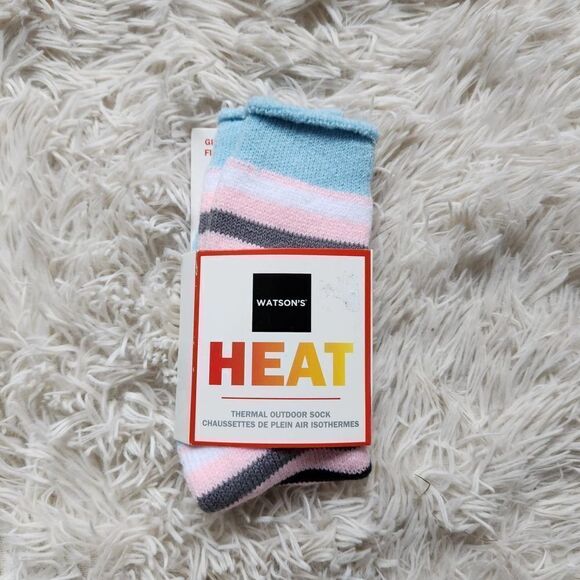 Watons Heat Girls Socks 7-9 Multicolor Thermal Outdoor - Picture 1 of 3